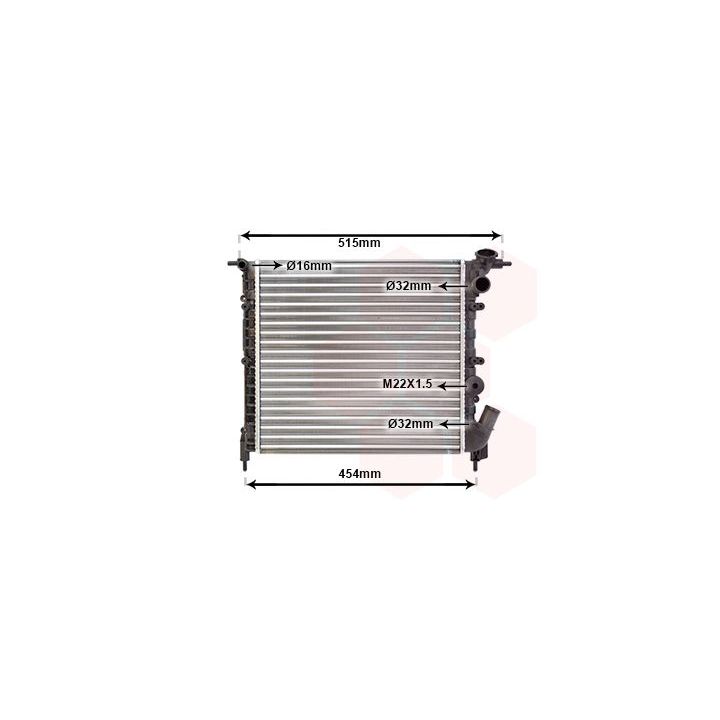 Radiatorius, variklio aušinimas VAN WEZEL 43002041