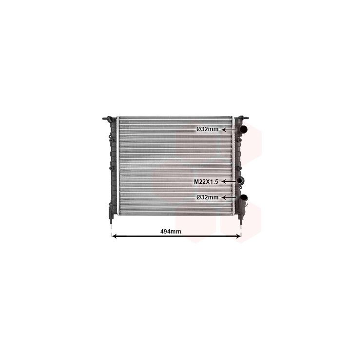 Radiatorius, variklio aušinimas VAN WEZEL 43002043