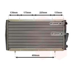 Radiatorius, variklio aušinimas VAN WEZEL 43002084