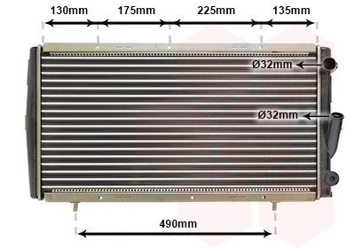 Radiatorius, variklio aušinimas VAN WEZEL 43002084