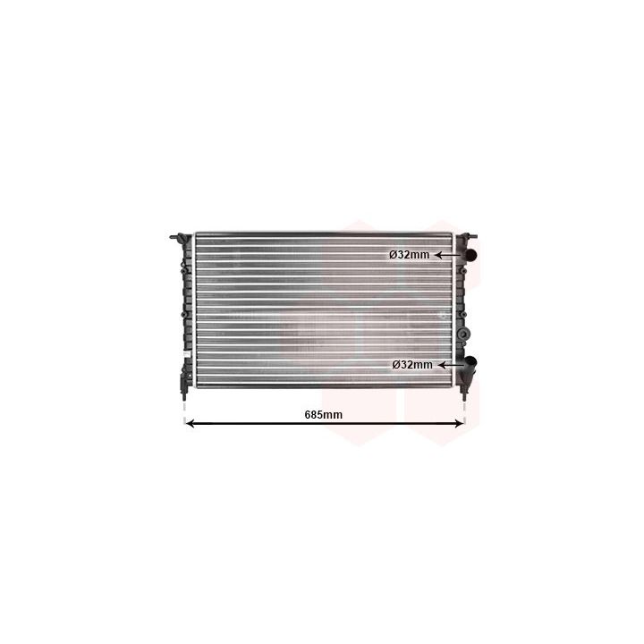 Radiatorius, variklio aušinimas VAN WEZEL 43002115