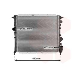 Radiatorius, variklio aušinimas VAN WEZEL 43002119