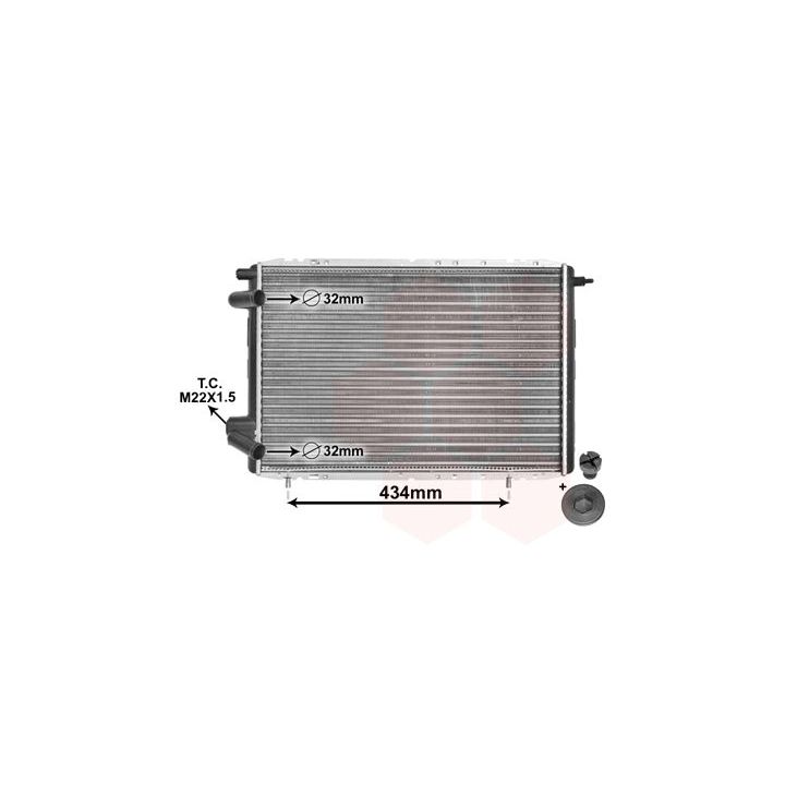 Radiatorius, variklio aušinimas VAN WEZEL 43002126
