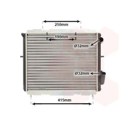 Radiatorius, variklio aušinimas VAN WEZEL 43002128