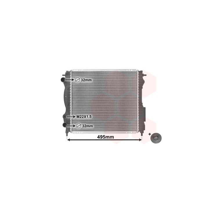Radiatorius, variklio aušinimas VAN WEZEL 43002129