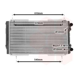 Radiatorius, variklio aušinimas VAN WEZEL 43002155