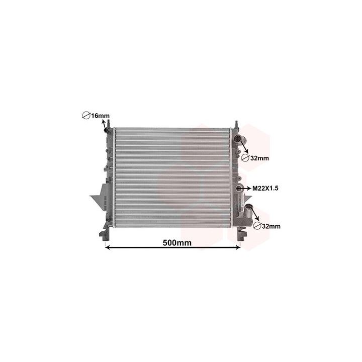 Radiatorius, variklio aušinimas VAN WEZEL 43002158