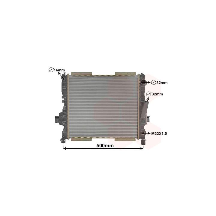 Radiatorius, variklio aušinimas VAN WEZEL 43002167