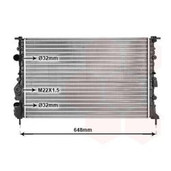 Radiatorius, variklio aušinimas VAN WEZEL 43002198