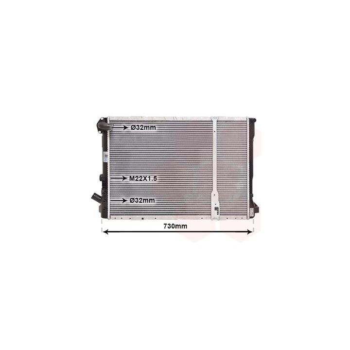 Radiatorius, variklio aušinimas VAN WEZEL 43002209