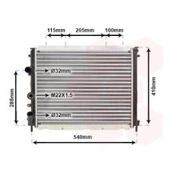 Radiatorius, variklio aušinimas VAN WEZEL 43002231