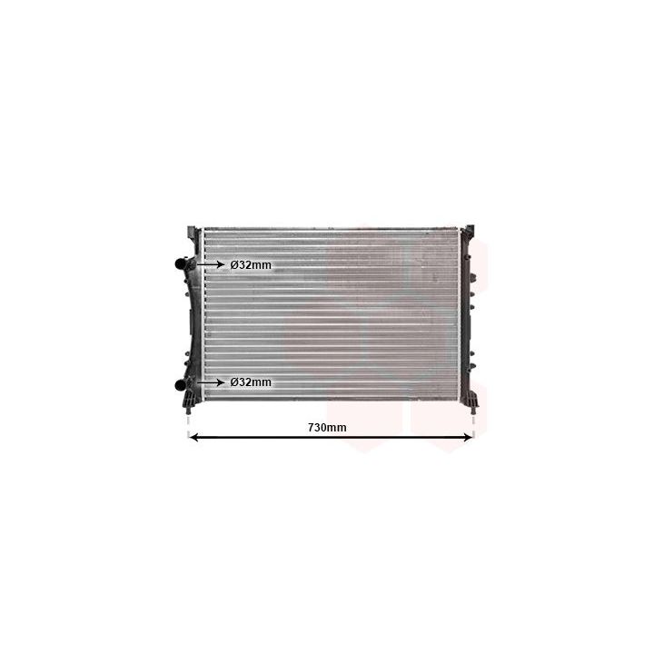 Radiatorius, variklio aušinimas VAN WEZEL 43002233