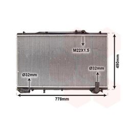 Radiatorius, variklio aušinimas VAN WEZEL 43002240