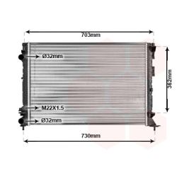 Radiatorius, variklio aušinimas VAN WEZEL 43002259