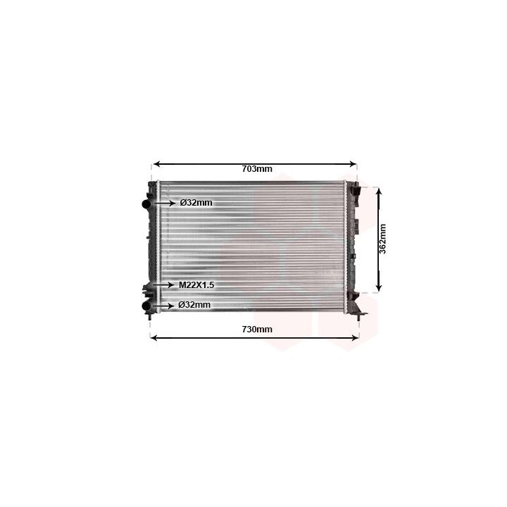 Radiatorius, variklio aušinimas VAN WEZEL 43002259