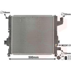Radiatorius, variklio aušinimas VAN WEZEL 43002262