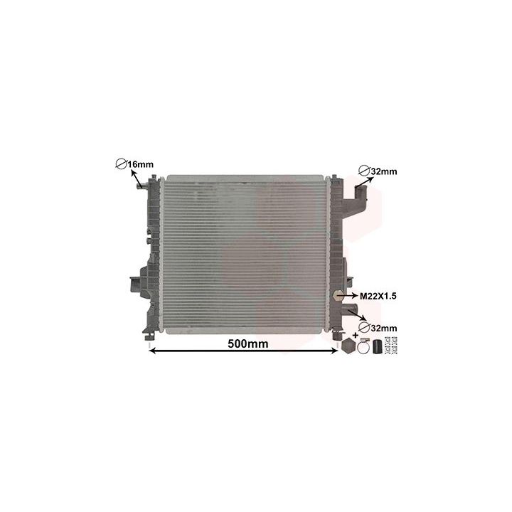 Radiatorius, variklio aušinimas VAN WEZEL 43002262