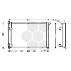 Radiatorius, variklio aušinimas VAN WEZEL 43002265