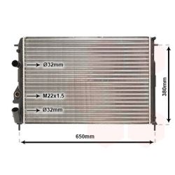 Radiatorius, variklio aušinimas VAN WEZEL 43002266