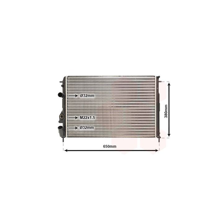 Radiatorius, variklio aušinimas VAN WEZEL 43002266