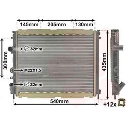 Radiatorius, variklio aušinimas VAN WEZEL 43002267