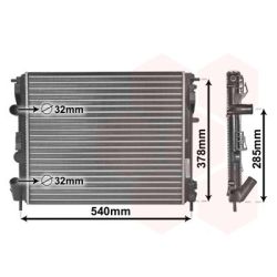 Radiatorius, variklio aušinimas VAN WEZEL 43002269