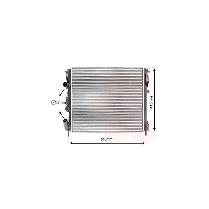 Radiatorius, variklio aušinimas VAN WEZEL 43002270