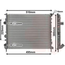 Radiatorius, variklio aušinimas VAN WEZEL 43002271
