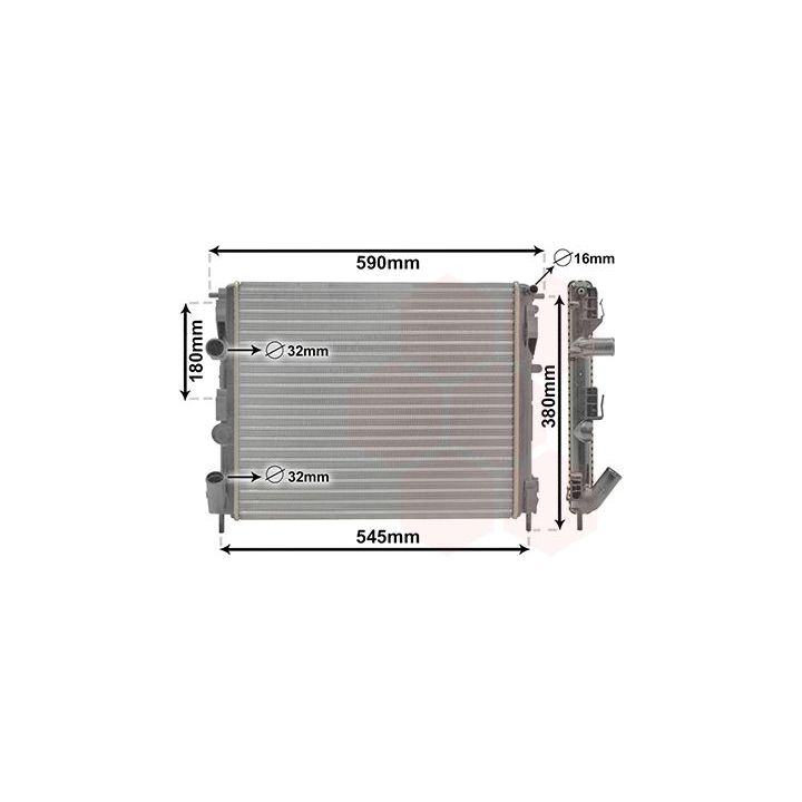 Radiatorius, variklio aušinimas VAN WEZEL 43002272