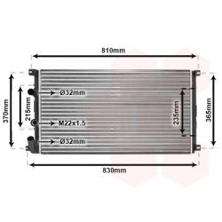 Radiatorius, variklio aušinimas VAN WEZEL 43002276