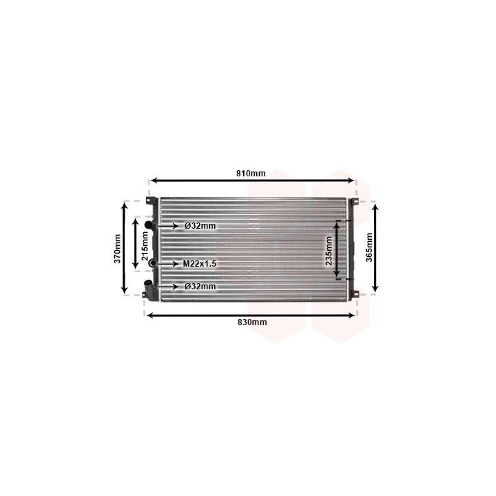 Radiatorius, variklio aušinimas VAN WEZEL 43002276