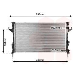 Radiatorius, variklio aušinimas VAN WEZEL 43002291