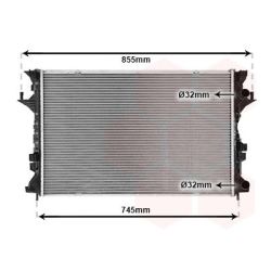 Radiatorius, variklio aušinimas VAN WEZEL 43002300