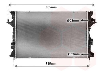 Radiatorius, variklio aušinimas VAN WEZEL 43002300