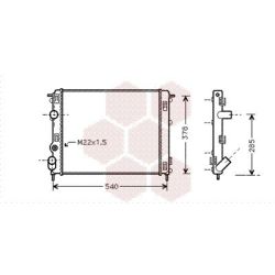 Radiatorius, variklio aušinimas VAN WEZEL 43002302