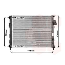 Radiatorius, variklio aušinimas VAN WEZEL 43002303