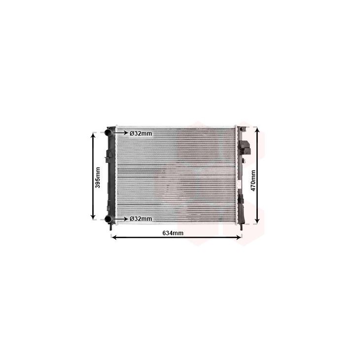 Radiatorius, variklio aušinimas VAN WEZEL 43002303