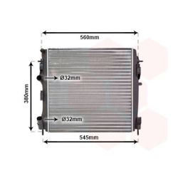 Radiatorius, variklio aušinimas VAN WEZEL 43002309