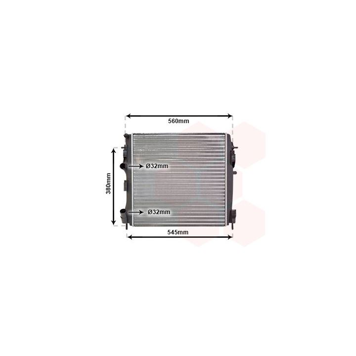 Radiatorius, variklio aušinimas VAN WEZEL 43002309
