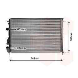 Radiatorius, variklio aušinimas VAN WEZEL 43002312