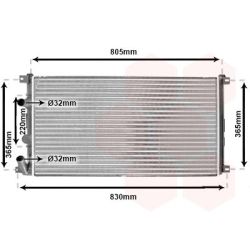 Radiatorius, variklio aušinimas VAN WEZEL 43002322