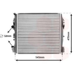 Radiatorius, variklio aušinimas VAN WEZEL 43002325