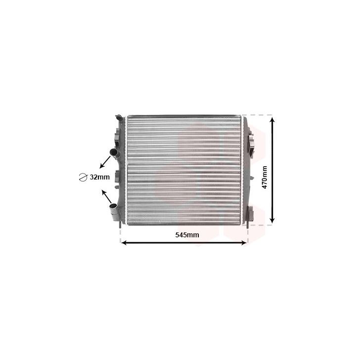 Radiatorius, variklio aušinimas VAN WEZEL 43002325