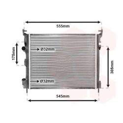 Radiatorius, variklio aušinimas VAN WEZEL 43002326