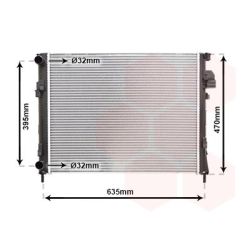 Radiatorius, variklio aušinimas VAN WEZEL 43002327