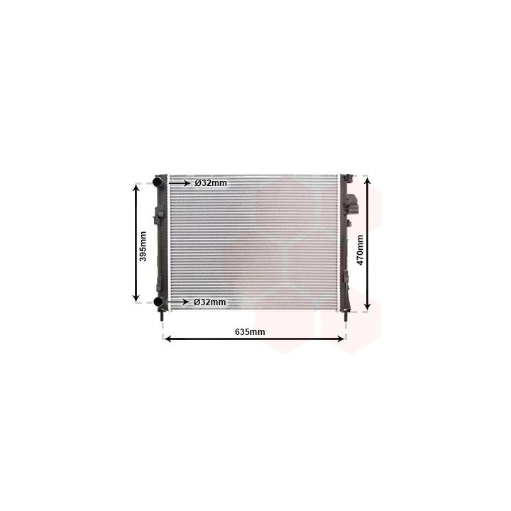 Radiatorius, variklio aušinimas VAN WEZEL 43002327