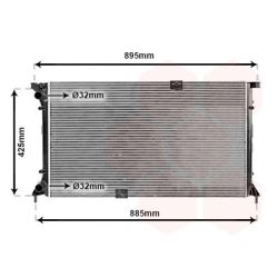 Radiatorius, variklio aušinimas VAN WEZEL 43002360