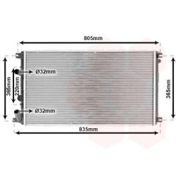 Radiatorius, variklio aušinimas VAN WEZEL 43002361