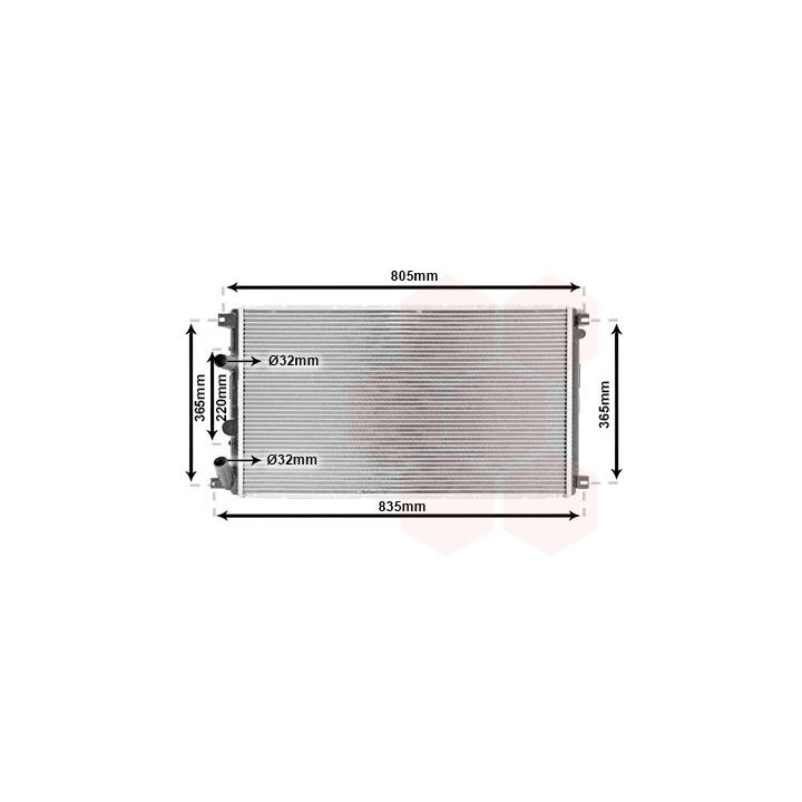 Radiatorius, variklio aušinimas VAN WEZEL 43002361