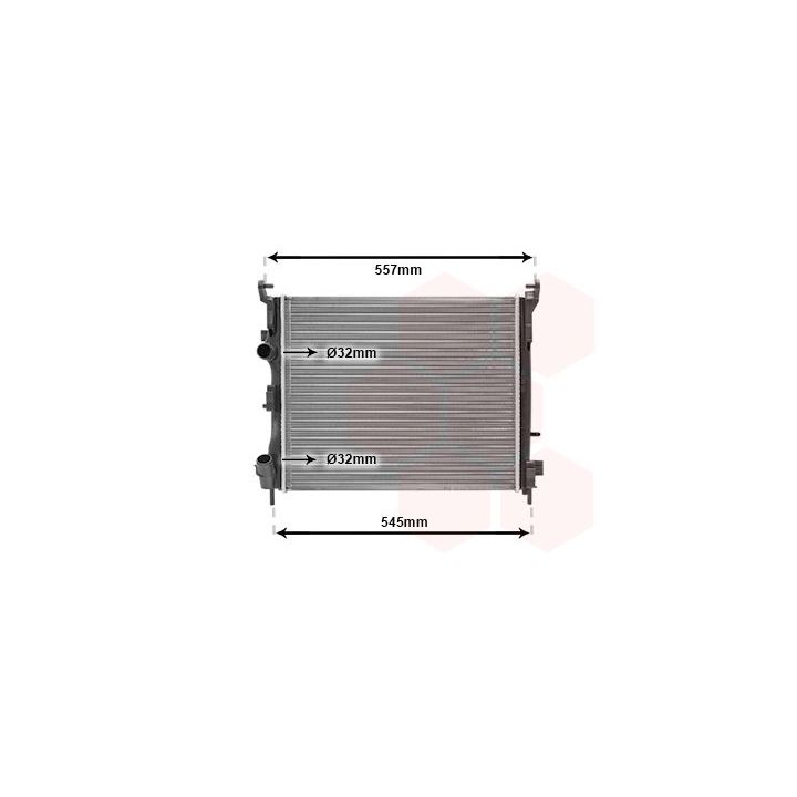 Radiatorius, variklio aušinimas VAN WEZEL 43002362